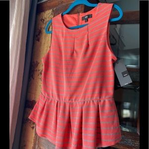 NWT Short Sleeve Stripe Peplum top